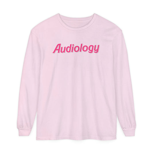 Pink Audiology Long Sleeve Comfort Colors T-Shirt