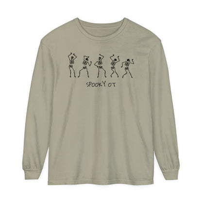Spooky OT Skeletons Long Sleeve Comfort Colors T-Shirt