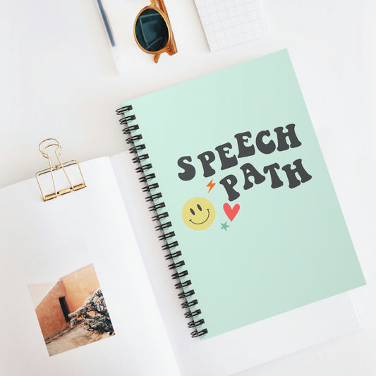 Speech Path Spiral Ruled Line Notebook