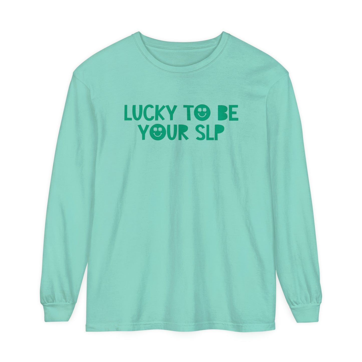 Lucky to Be Your SLP Long Sleeve Comfort Colors T-Shirt