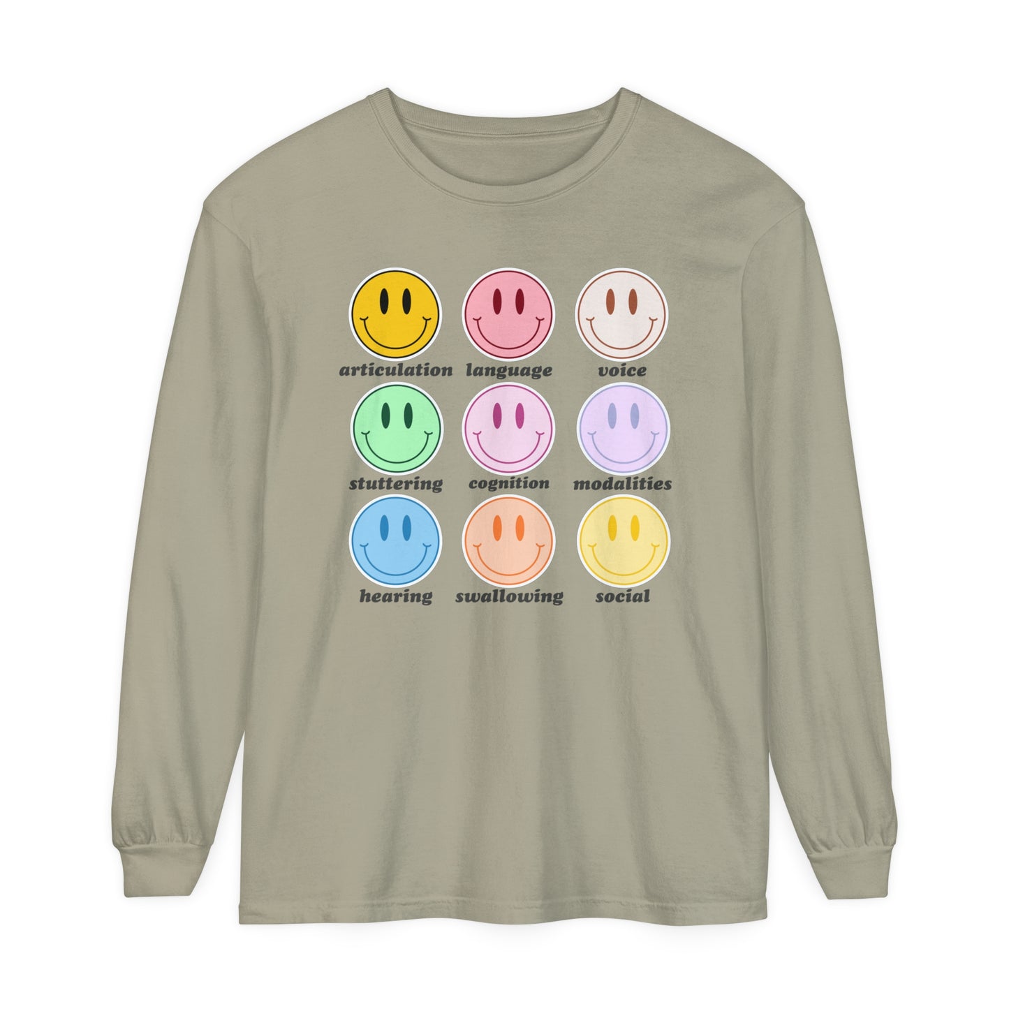 Retro Distressed Speech Scope Long Sleeve Comfort Colors T-Shirt