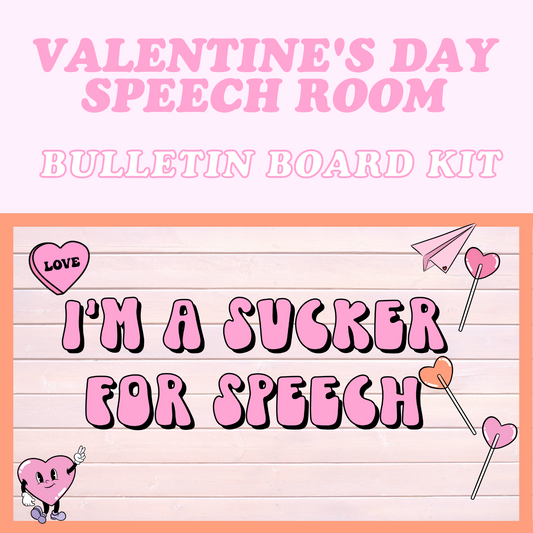 Valentine's Day Speech Room Bulletin Board Kit