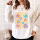 PT Distressed Retro Daisy Crewneck Sweatshirt