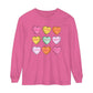 Speech Scope Candy Hearts Long Sleeve Comfort Colors T-Shirt