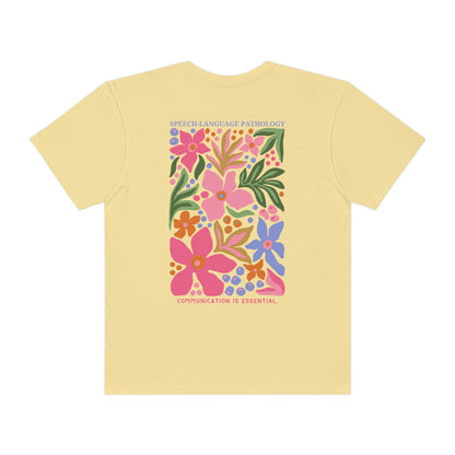 Speech-Language Pathology Comfort Colors T-Shirt | Front and Back Print