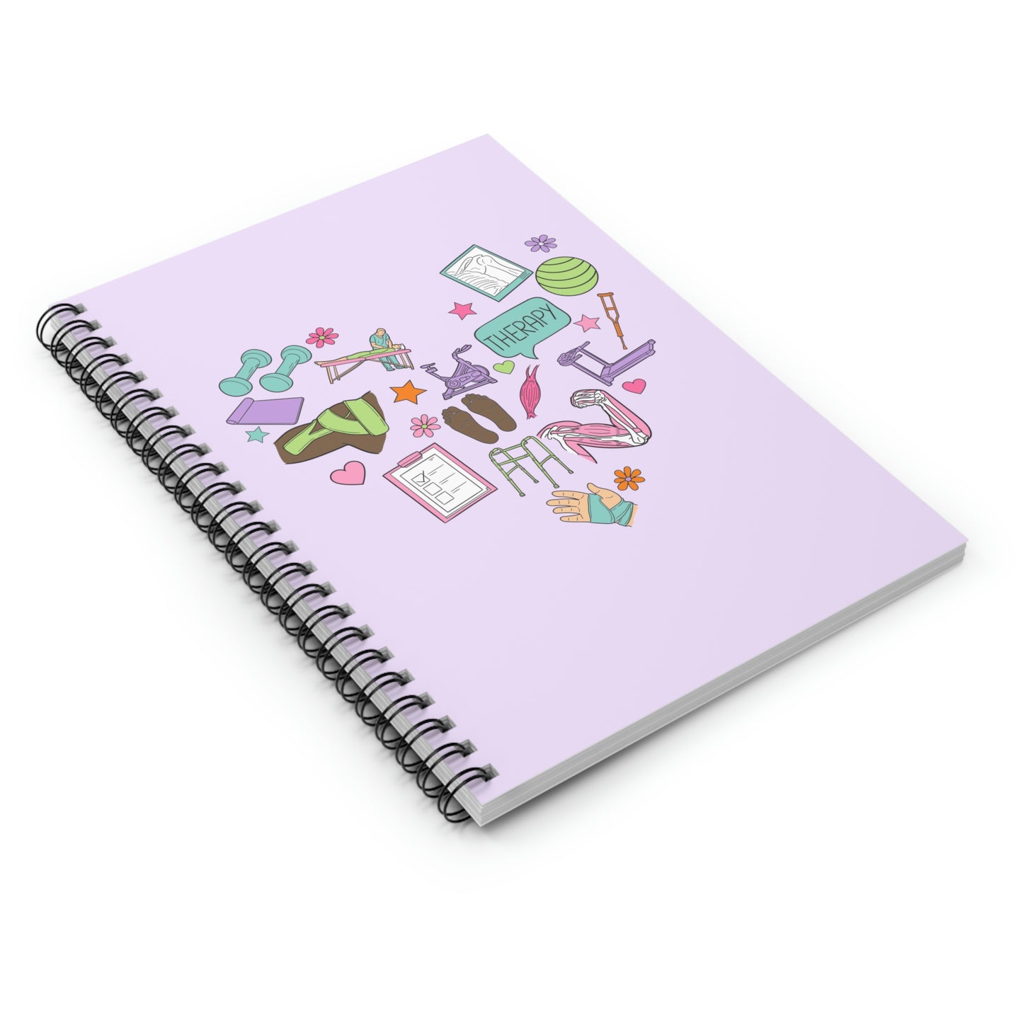 Physical Therapy Essentials Spiral Ruled Line Notebook