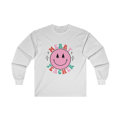 Merry Teacher Smile Long Sleeve T-Shirt