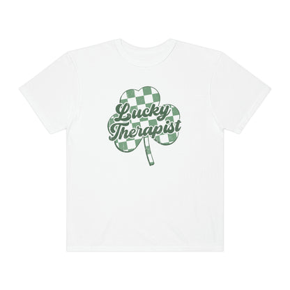 Lucky Therapist Distressed Comfort Colors T-Shirt