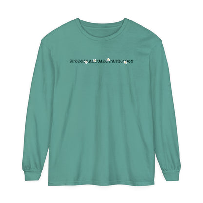 Speech Retro Daisy Long Sleeve Comfort Colors T-shirt