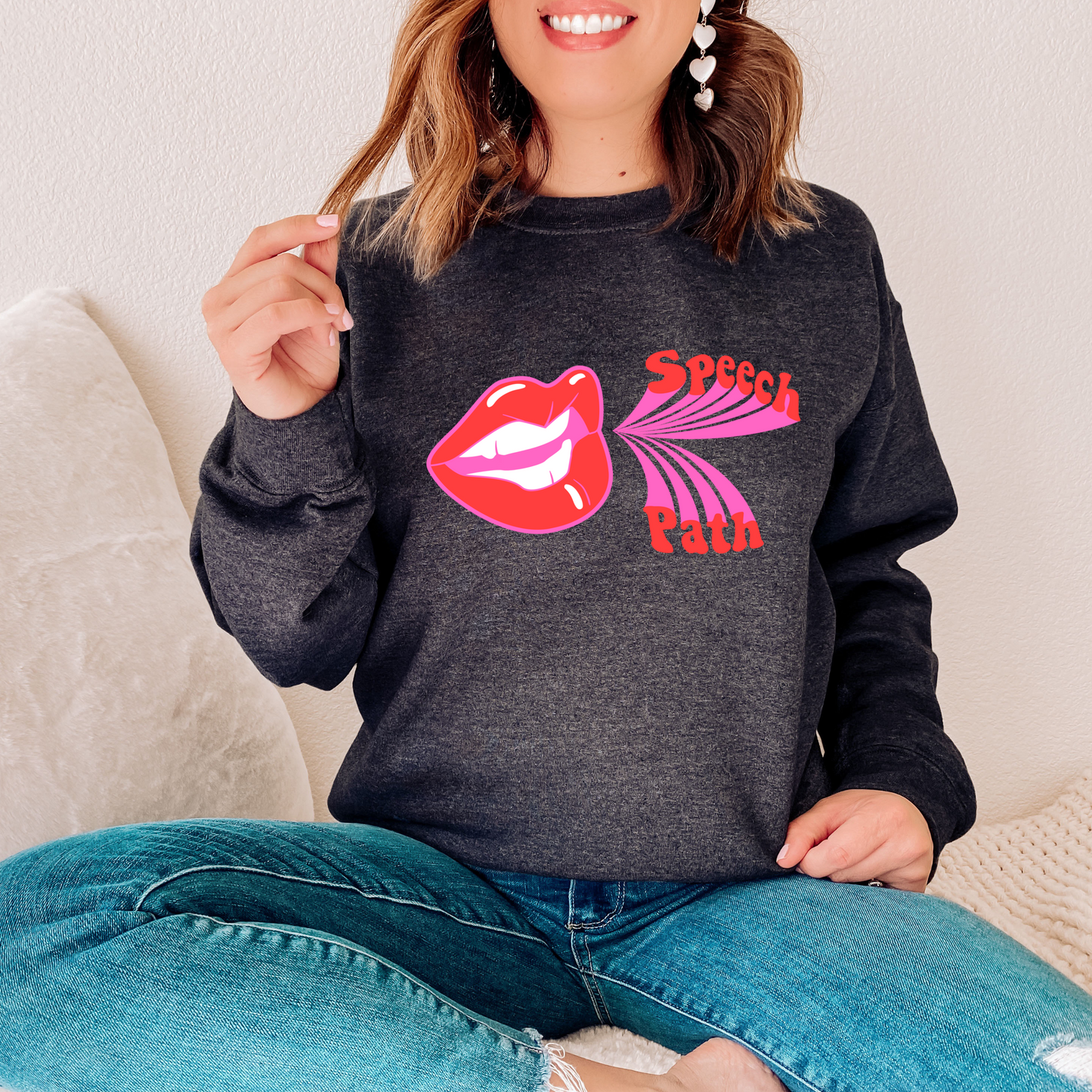 Speech Path Mouth Crewneck Sweatshirt