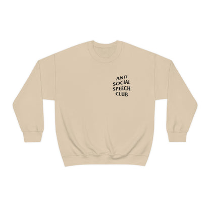 Antisocial Speech Club Crewneck Sweatshirt | Front and Back Print