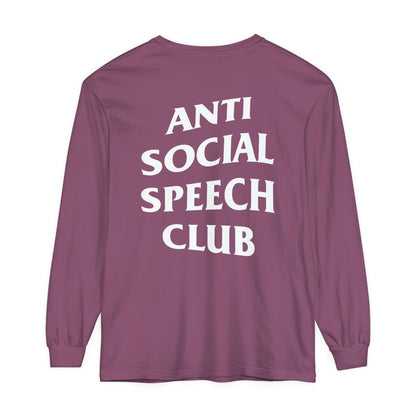 Antisocial Speech Club Long Sleeve Comfort Colors T-Shirt