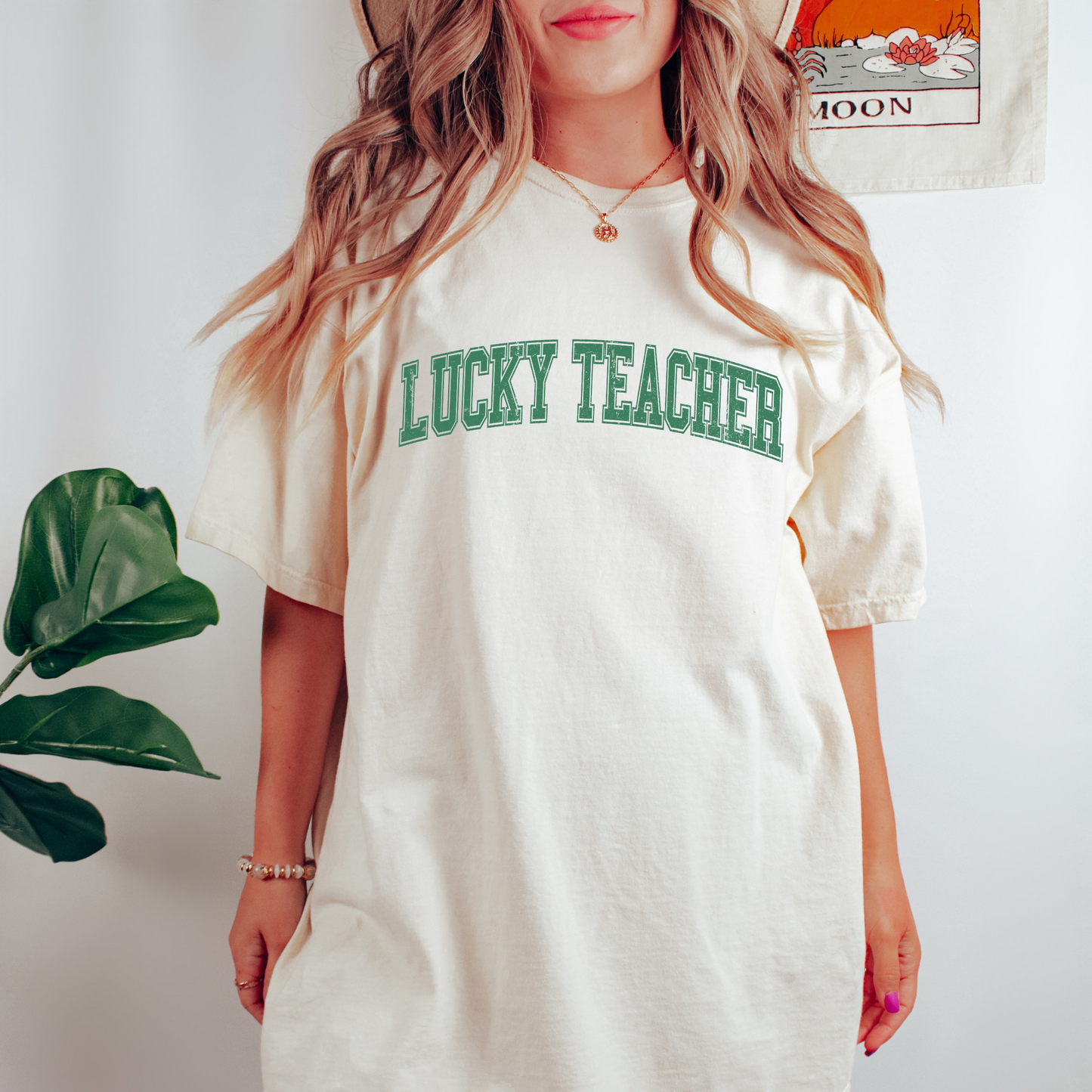 Lucky Teacher Distressed Comfort Colors T-Shirt