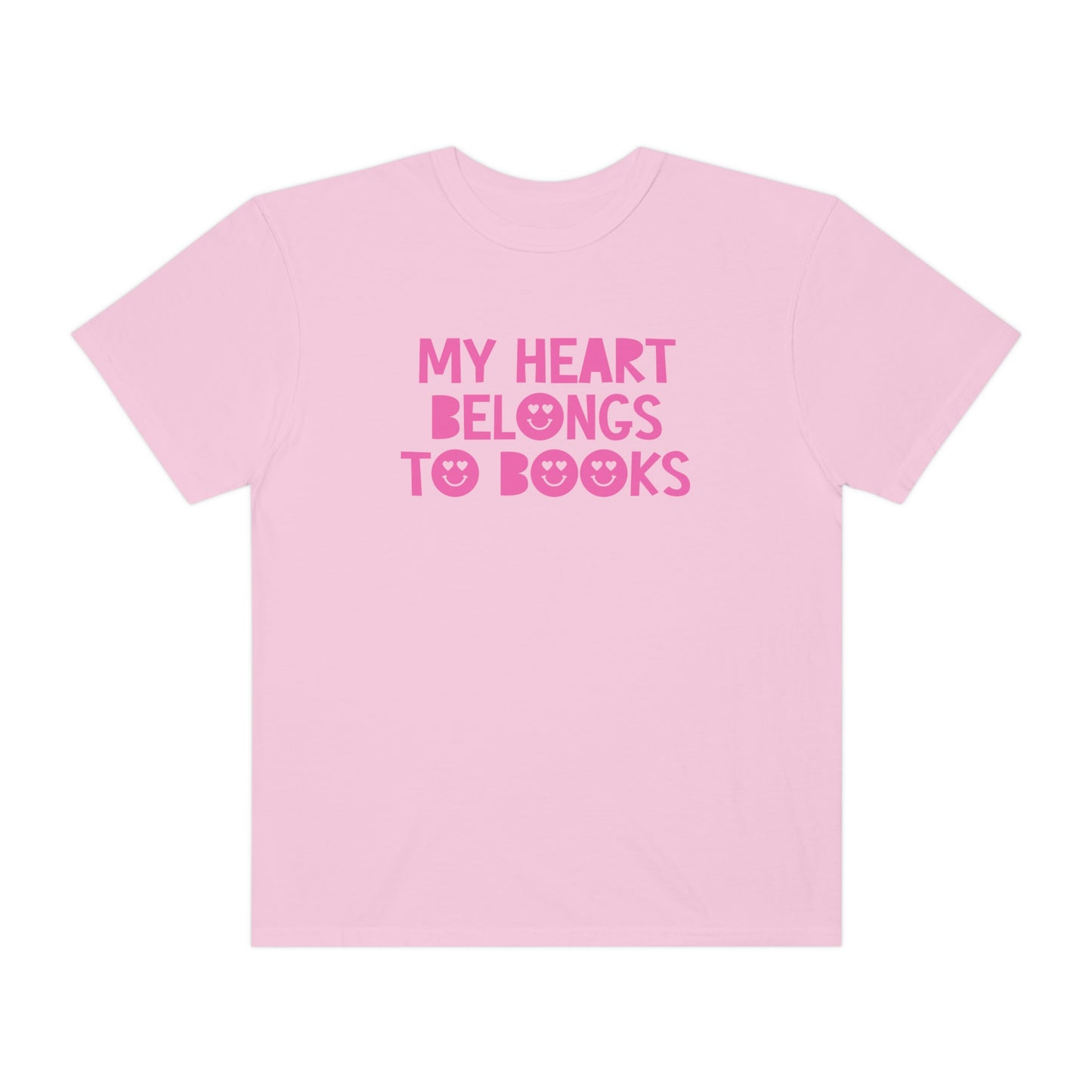 My Heart Belongs to Books Tonal Comfort Colors T-Shirt