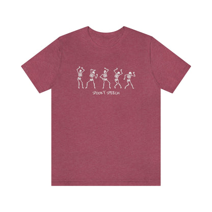 Spooky Speech Skeleton Jersey T-Shirt