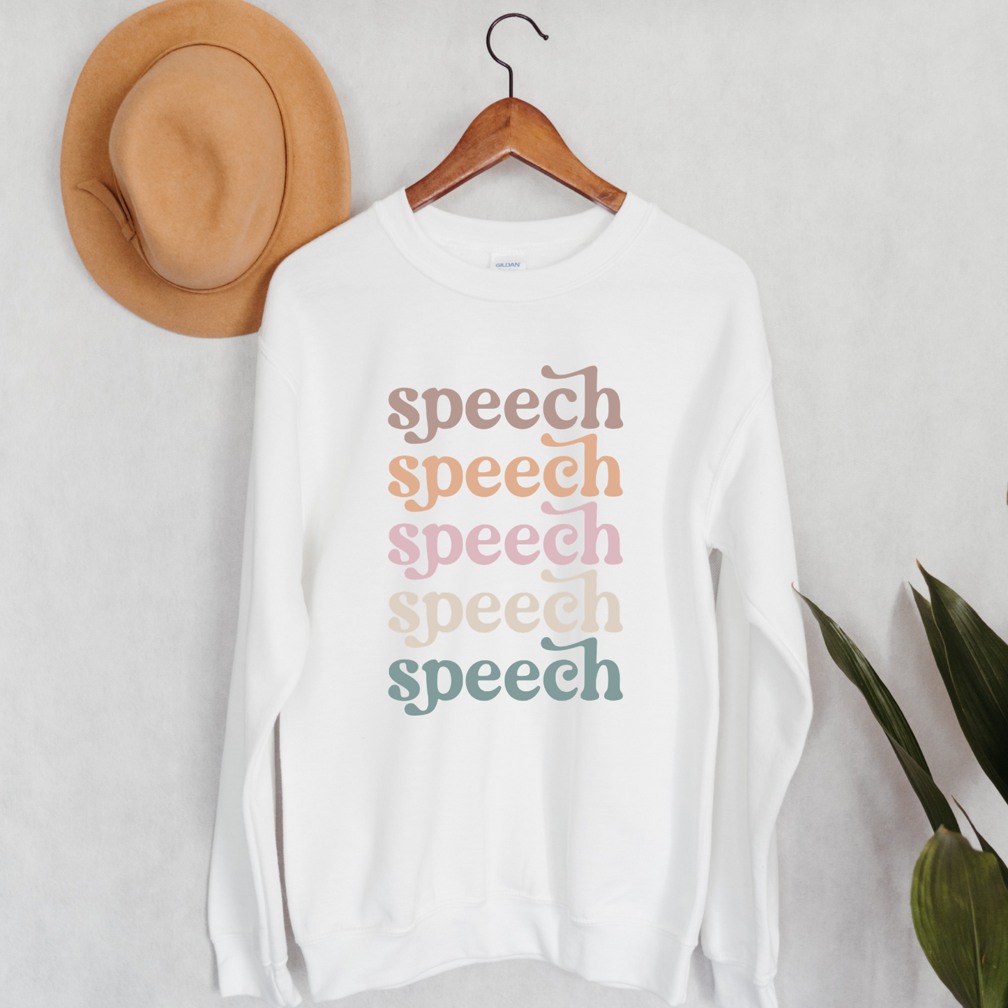 Speech Neutral Crewneck Sweatshirt | White