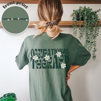 OT Retro Daisy Comfort Colors T-Shirt | Front and Back Print