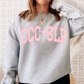 CCC-SLP Collegiate Font Sweatshirt | Pink and Orange Font