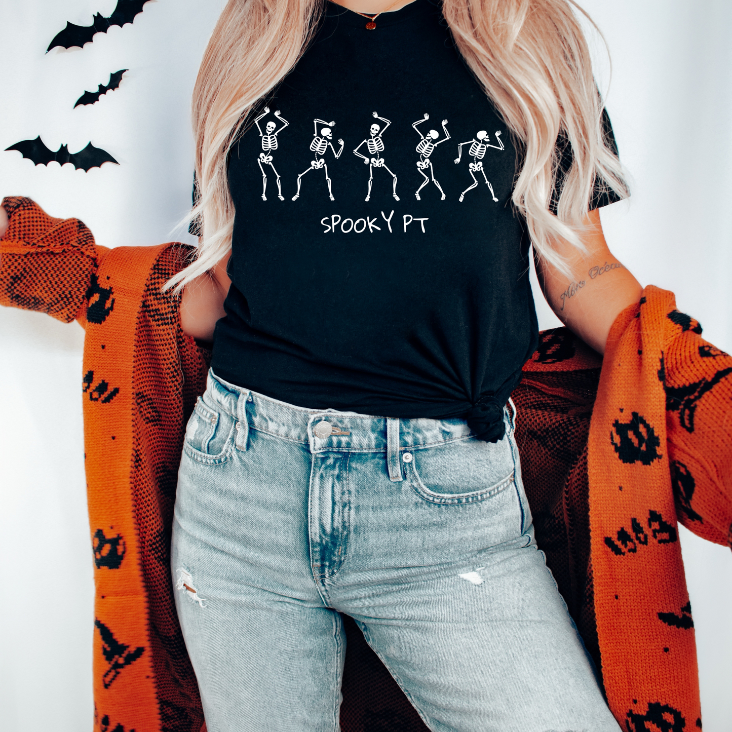 Spooky PT Skeleton Jersey T-Shirt