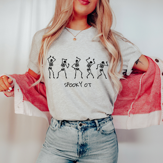 Spooky OT Skeleton Jersey T-Shirt