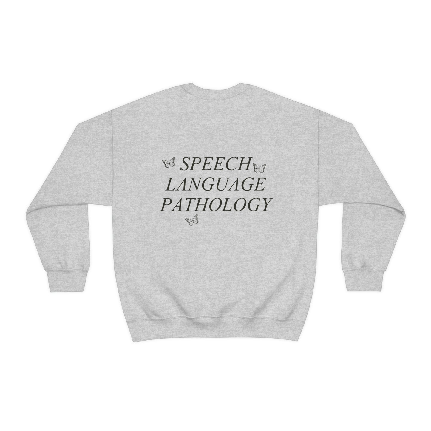 Speech Path Butterflies Crewneck Sweatshirt | Front and Back Print