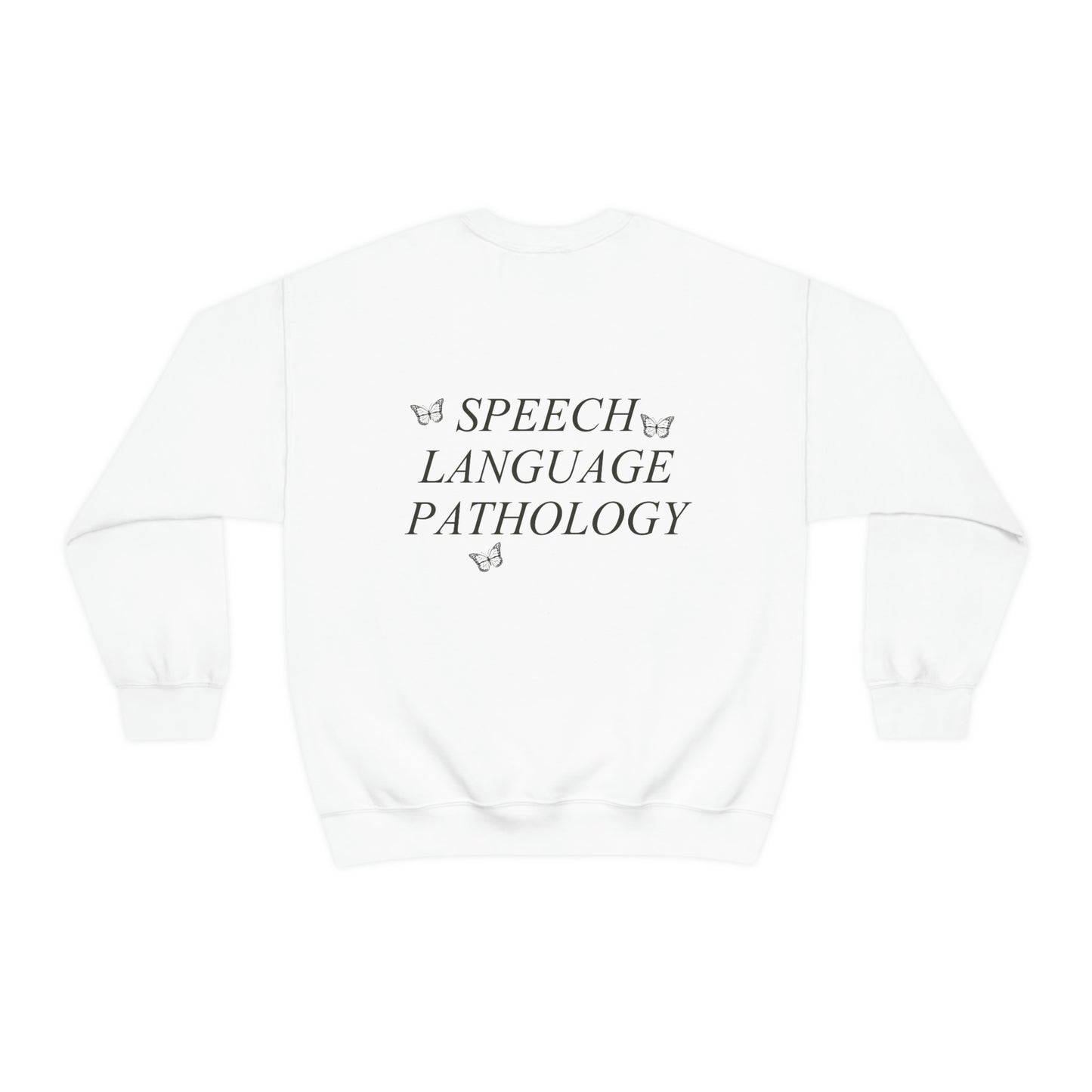 Speech Path Butterflies Crewneck Sweatshirt | Front and Back Print