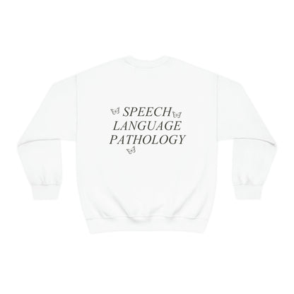 Speech Path Butterflies Crewneck Sweatshirt | Front and Back Print