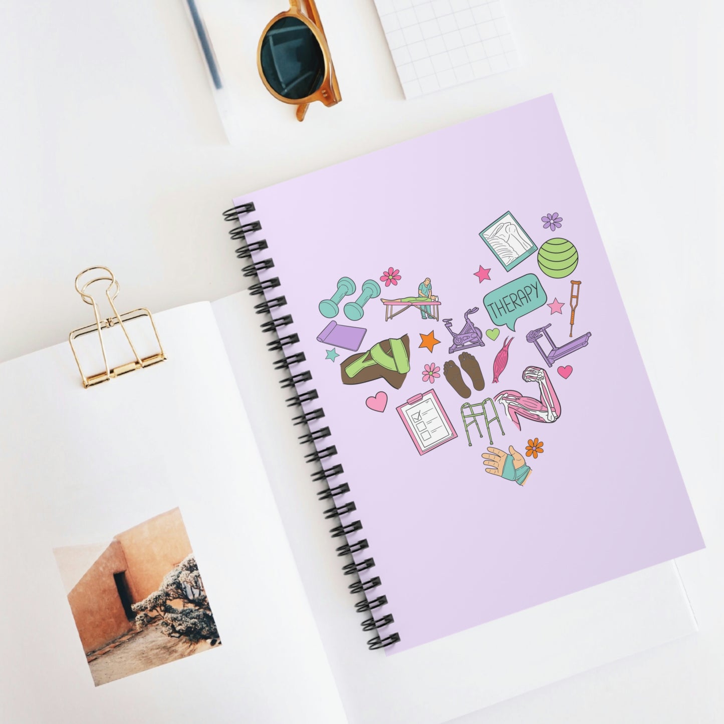 Physical Therapy Essentials Spiral Ruled Line Notebook