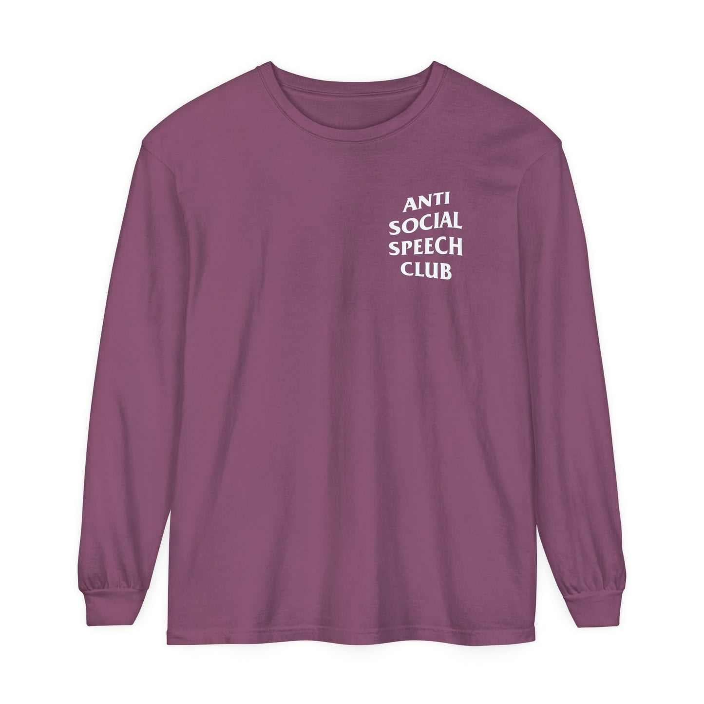 Antisocial Speech Club Long Sleeve Comfort Colors T-Shirt