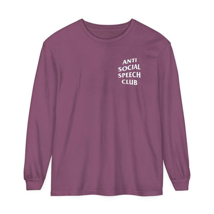 Antisocial Speech Club Long Sleeve Comfort Colors T-Shirt