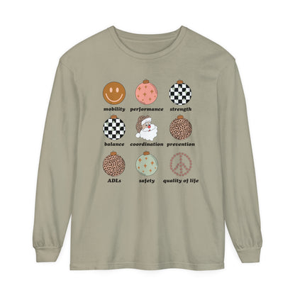 Retro Holiday PT Scope of Practice Long Sleeve Comfort Colors T-Shirt