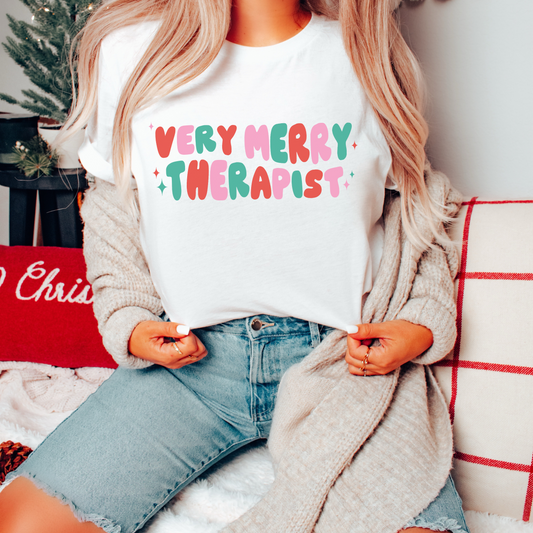 Very Merry Therapist Jersey T-Shirt