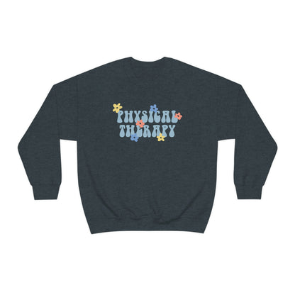 Physical Therapy Retro Flower Crewneck Sweatshirt