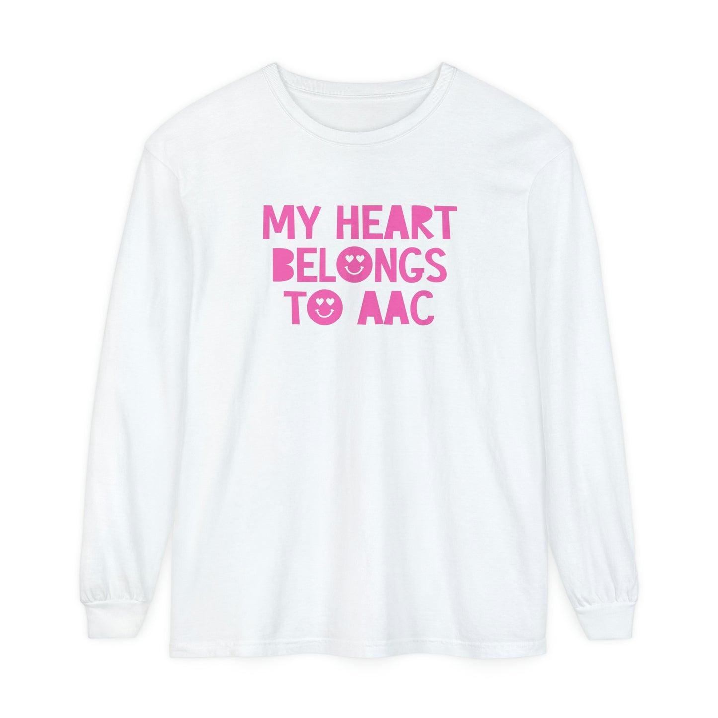 My Heart Belongs to AAC Long Sleeve Comfort Colors T-Shirt