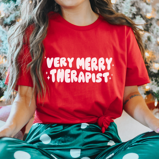 Very Merry Therapist Jersey T-Shirt