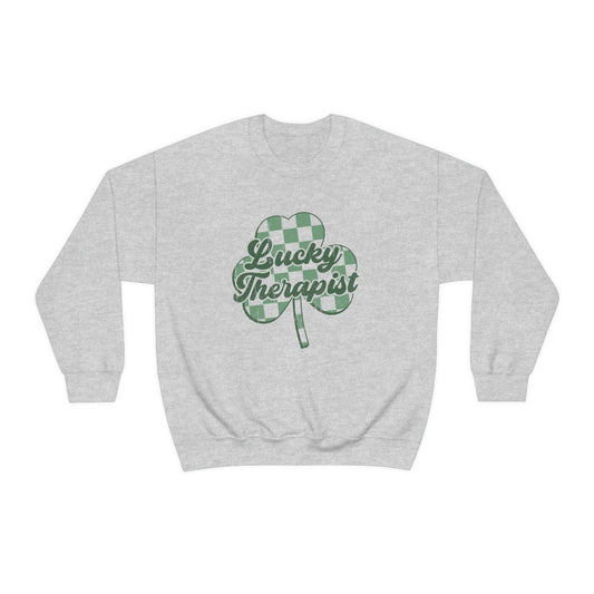 Lucky Therapist Distressed Crewneck Sweatshirt