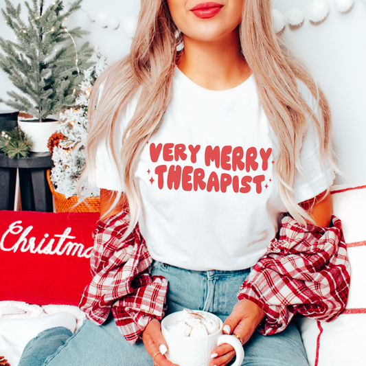 Very Merry Therapist Jersey T-Shirt