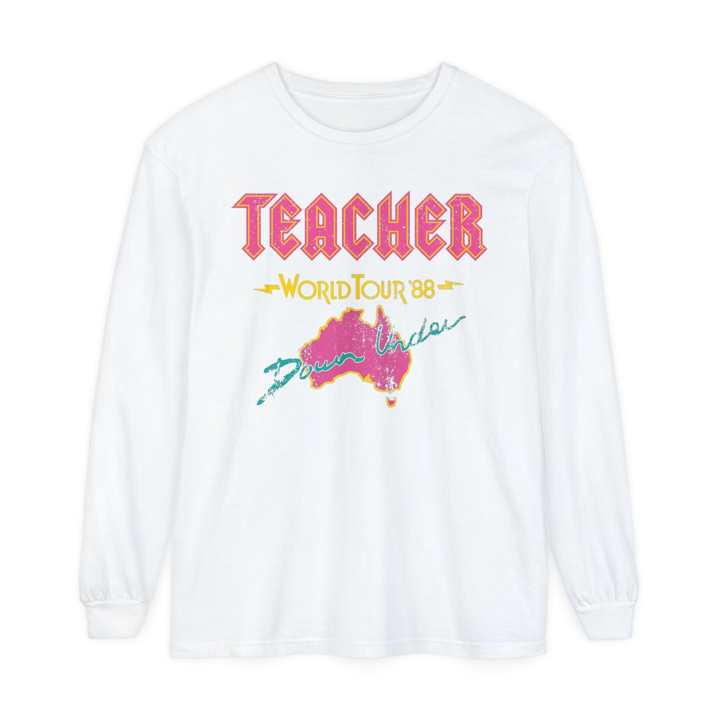 Teacher World Tour Long Sleeve Comfort Colors T-Shirt