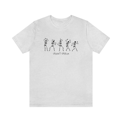 Spooky Speech Skeleton Jersey T-Shirt