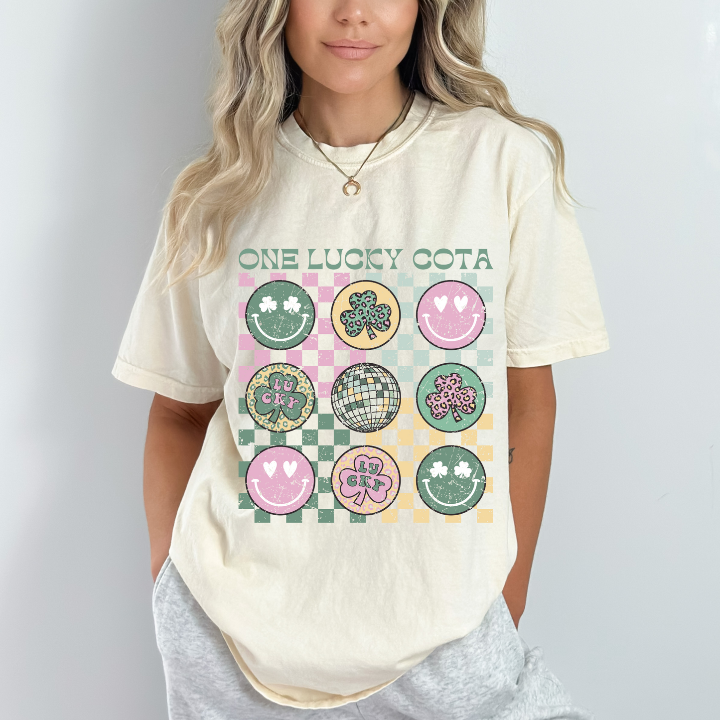 One Lucky COTA Distressed Comfort Colors T-Shirt