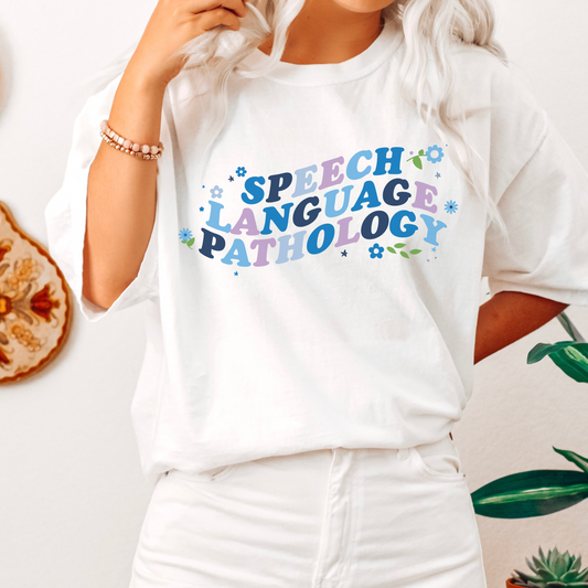 Speech Flowers Comfort Colors Short Sleeve T-shirt