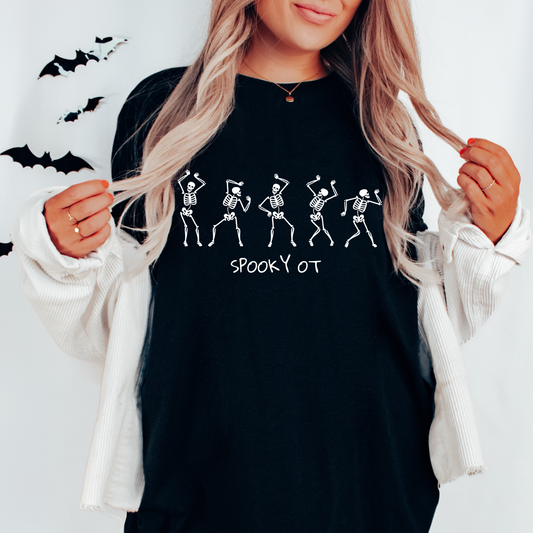 Spooky OT Skeleton Jersey T-Shirt