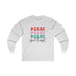 Merry Speech Therapist Long Sleeve T-Shirt | Front and Back Print