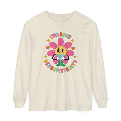 Embrace Neurodiversity Long Sleeve Comfort Colors T-Shirt
