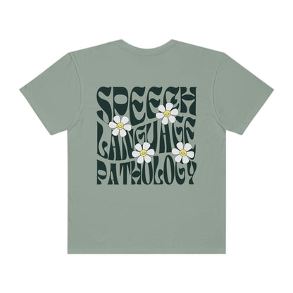 Speech Retro Daisy Comfort Colors T-Shirt | Front and Back Print