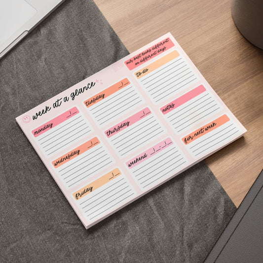 Week at a Glance Post-it® Note Pad 8 x 6