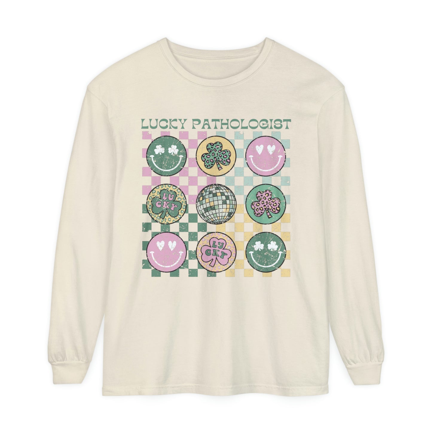 Lucky Pathologist Long Sleeve Comfort Colors T-Shirt