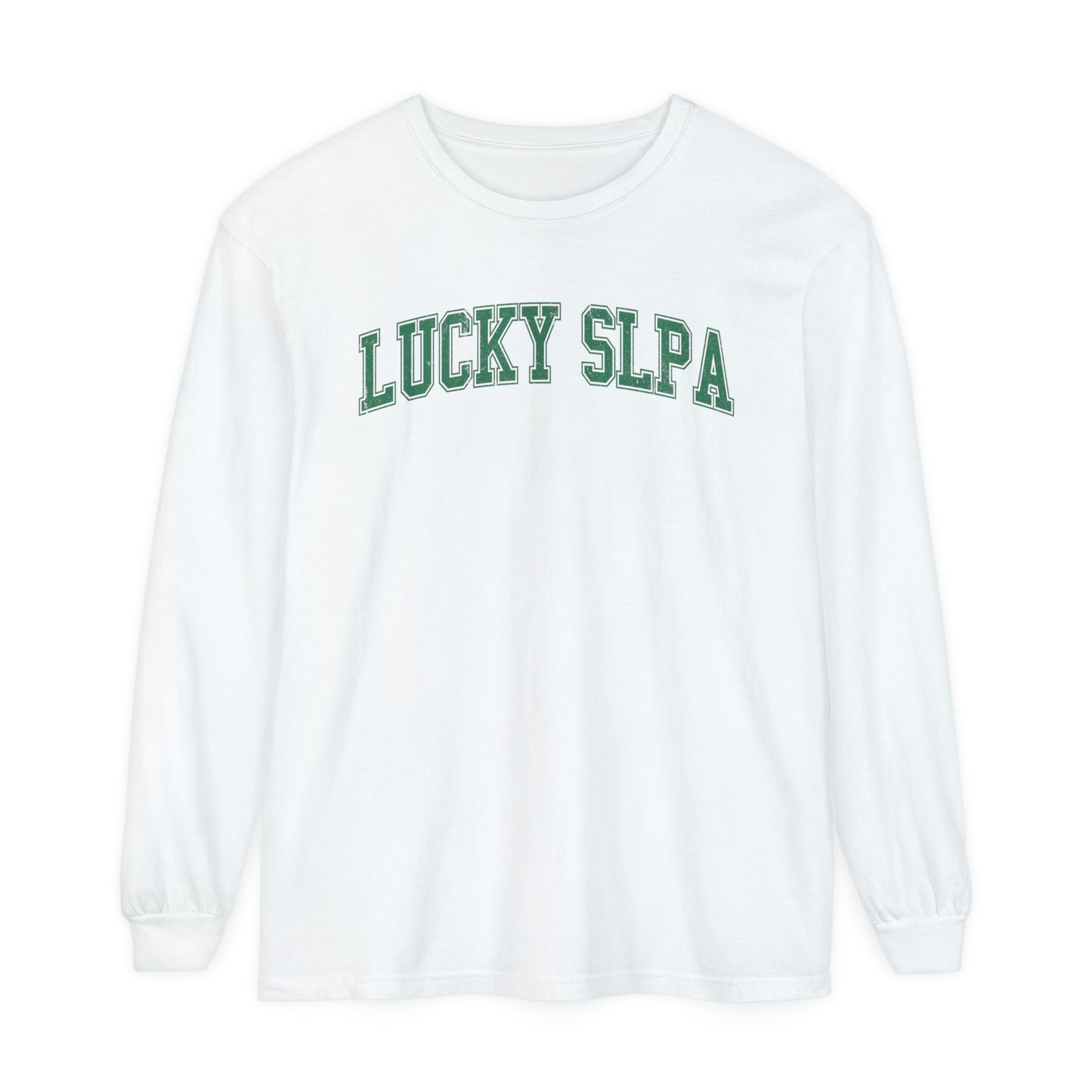 Lucky SLPA Distressed Long Sleeve Comfort Colors T-Shirt