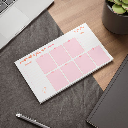 Week at a Glance Post-it® Note Pad 10 x 6
