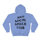 Antisocial Speech Club Hoodie | Front and Back Print